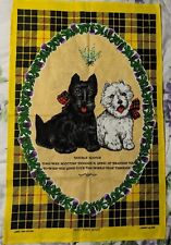 Lamont Irish Linen Tea Towel Double Scotch Scottie Dogs picture