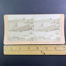 Stone of Pregnant Woman Stereoview B. W. Kilburn 1898 Baalbek Palestine picture