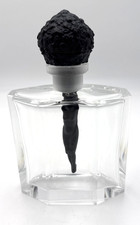 HOFFMANN CZECHOSLOVAKIAN LARGE PERFUME BOTTLE W NUDE LADY BLACK ART DECO picture