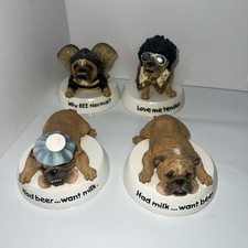 Zelda Wisdom Bulldog Figurine Lot Of 4 Had Milk Want Beer Elvis Bee Normal picture