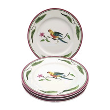 New LYNN CHASE Parrots of Paradise Bread & Butter Plates 6.5