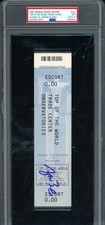 AUG. 23 2001 GEORGE BUSH SIGNED WORLD TRADE CENTER WTC FULL TICKET PSA 5 AUTO 10 picture