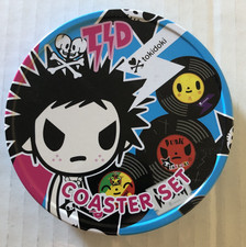 TOKIDOKI COASTER SET - DARK HORSE DELUXE 2009 W/ TIN - 4 CORK COASTERS picture