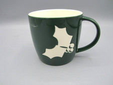 Starbucks Christmas Green Infussed White Holly Coffee Tea Mug 2011 16 oz (734) picture
