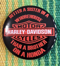 Vintage Reproduction Harley Buttons Vest Or Jacket Pin. picture