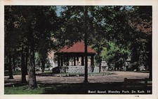 DeKalb, Illinois Huntley Park Downtown Band Stand 1920s Vtg Postcard H15 picture
