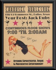 Jack Ruby Carousel Club Flyer Reprint On Old Paper JFK Assassination *160 picture