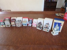 Hallmark Keepsake Houses and Shops Lot of 10 Ornaments 1990-2015 picture