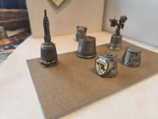 Various Pewter Metal Thimble Lot Of 11. picture