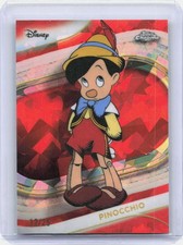 2025 TOPPS CHROME DISNEY SAPPHIRE PINOCCHIO ORANGE REFRACTOR #85 SP /25 picture