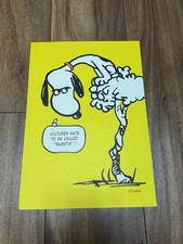 Rare Vintage 1960s Hallmark Peanuts Snoopy Poster Vultures Hate To Be Sweetie picture