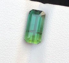 2.9Carat Faceted Bi Color Emerald Cut Tourmaline Gemstone picture