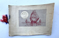 1916 WWI WW1 NAVAL TRAINING STATION LABOR DAY PROGRAM WITH RARE TASSEL - WRITING picture