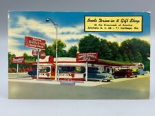 1956 CARTHAGE Missouri BOOTS DRIVE-IN Restaurant Postcard picture