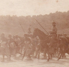WWI German Cavalry Soldiers French POW Prisoners RPPC Real Photo Postcard picture