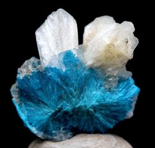 CAVANSITE STILBITE Crystal Mineral Specimen Cluster Blue Healing Poona INDIA picture