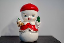 Rare Vintage Anthropomorphic Christmas Snowman Figurine Japan Napco Norcrest Hol picture