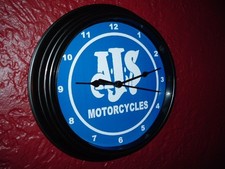 AJS Motorcycle Logo Garage Mechanic Bar Man Cave Advertising Clock Sign picture