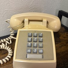 Vintage Western Electric Model TELE T 10 Button Pale Yellow , JAN 1984 Bell RARE picture