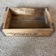 Vintage Coca Cola Bottling Company Wooden Bottle Box Los Angeles 18.5x12x5 picture