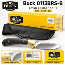 Brand New Buck 113 Ranger Skinner 0113BRS-B Ebony Fixed Blade Knife Sheath picture