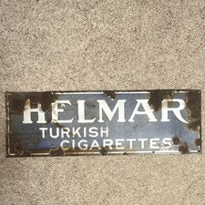 Antique 1920s Helmar Turkish Cigarettes Porcelain Sign 36” Balto Enamel Tobacco picture