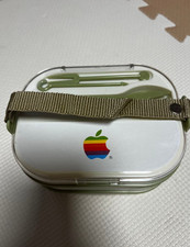 Rare Vintage Apple Computer Rainbow Logo Bento Lunch Box Promo Brand New picture