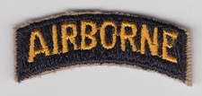 US Army 101st Airborne Scroll Patch Insignia Military TAB ONLY Cut Edge Post WW2 picture
