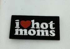 Embroided Patch I Love Hot Moms Hook & Loop picture