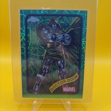 2025 Topps Chrome Marvel DOCTOR DOOM Hulk Green Lazer Refractor /99 picture