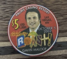 Palms Casino Resort $5 Gavin Joe Maloof Las Vegas, Nevada Casino Chip 2002 picture