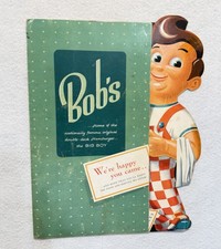 Vintage 1950s Bob’s Big Boy Restaurant Menu Die Cut Big Boy Advertising Rare picture