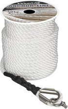 Made Nylon 3 Strand Anchor/Rigging Line Anchor Rope 3/8 Inch 100FT 150FT White picture