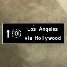 California US 101 Los Angeles Hollywood highway road sign 1954 freeway 30x10 picture