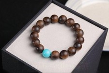 12mm Vietnam Wild Agarwood Bracelet Malas Meditation Agarwood Juzu Prayer Beads picture
