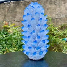 26.4LB Newly discovered blue crystal cluster flower shaped mineral specimen picture