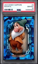 Bashful - 2024 Topps Chrome Sapphire Edition Disney #9 PSA 10 picture