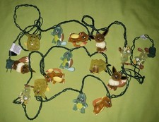 Vintage Nintendo Pokemon Pikachu Eevee Meowth Squirtle 12' String Lights 1999 picture