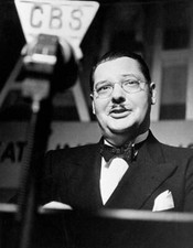 Radio personality Professor Quiz during a broadcast New York NY 1940s Old Photo picture