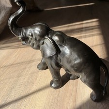 A very rare vintage bronze elephant figurine. picture