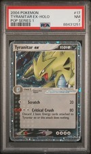 2004 POKEMON POP SERIES 1 TYRANITAR 17/17 PSA 7 NM CLEAN picture