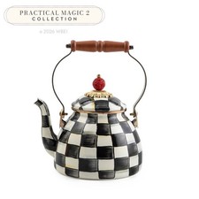 Mackenzie - Childs Courtly Check 2 Quart Tea Kettle FULL COLOR NEW picture