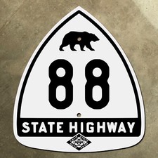 California CSAA bear route 88 highway road sign auto club AAA Carson Pass Sierra picture