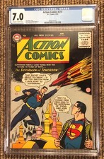 Vintage 1956 ACTION COMICS #215 DC-National SUPERMAN Wayne Boring CGC 7.0 OW/W picture