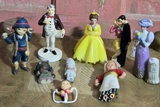 Lot of 9 Mixed Miniature Figurines Damaged Chipped Craft Fairy Garden Parts picture