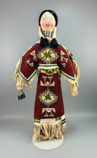 RARE Vintage Native American Lakota Sioux Mary Standstall Fully Beaded Doll 17