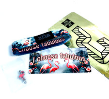 ZOX *I CHOOSE FABULOUS* Silver Single Small Goldie band w/Card & CHARM picture
