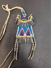 Native American Beaded Leather Pouch picture