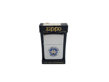 Vintage Zippo Lighter US Naval Station Rota Spain Crest Unfired In Box Orange Se picture