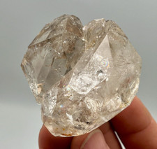 136 g Herkimer Diamond Cluster w/ Smoky Phantoms, Huge Rainbows, Awesome Clarity picture